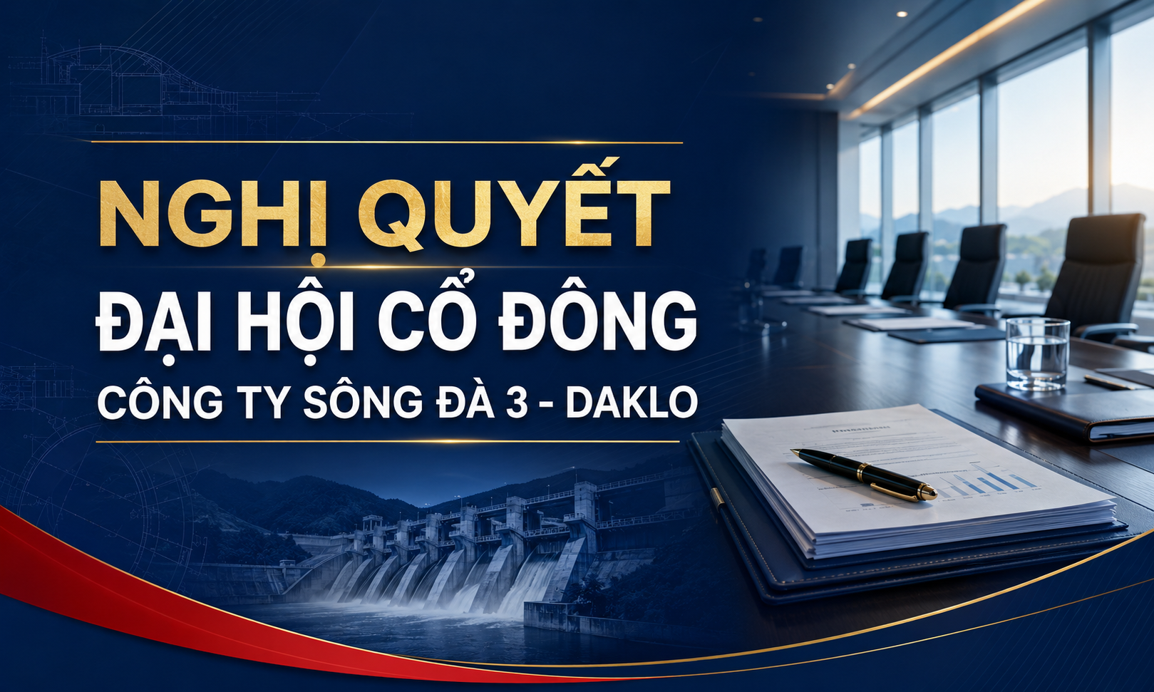 Nghị quyết và Biên bản Đại hội đồng cổ đông thường niên năm 2026 của Công ty Cổ phần Thuỷ điện Sông Đà 3 – Đak Lô